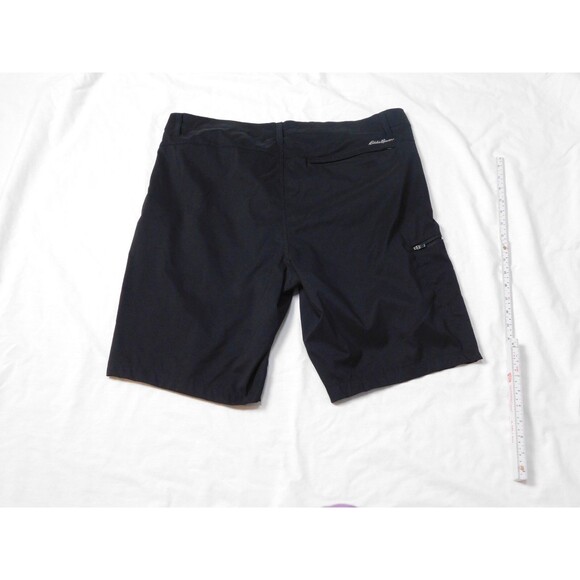 Eddie Bauer Cargo Shorts Mens 36 Black Nylon‎ Stretch Lightweight Outdoors - Picture 1 of 8